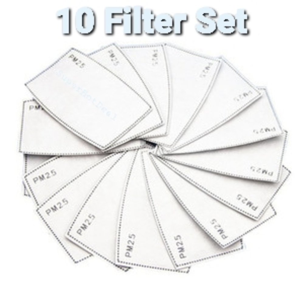 10 Piece - 5-Layer PM2.5 Carbon Activated Filters